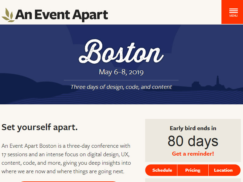 Three days of design, code, and content May 6–8, 2019