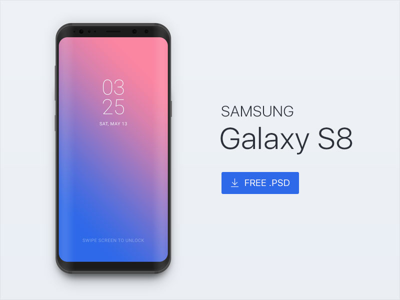 [Free PSD] Samsung Galaxy s8 Mockup